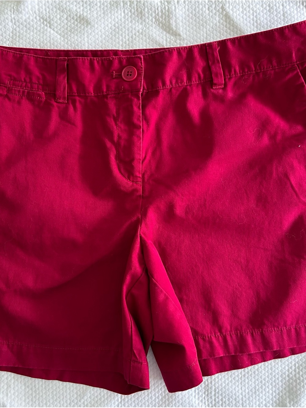 Ann Taylor Bright Raspberry Stretch Cotton Shorts